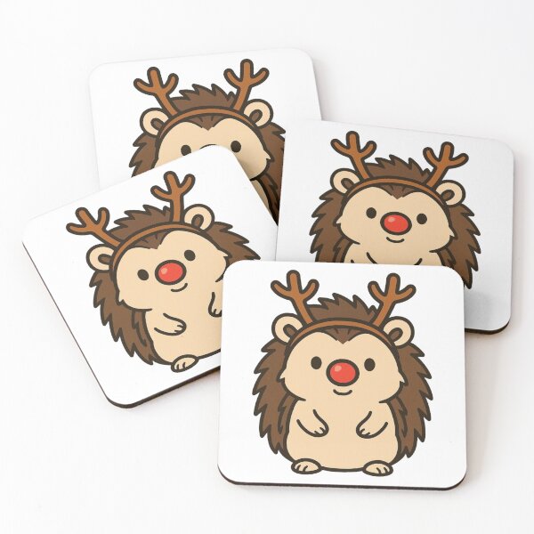 Artikelvorschau, Igel als Rudolph – Süßes Weihnachtsrentier entworfen und verkauft von Confuzz1ed.