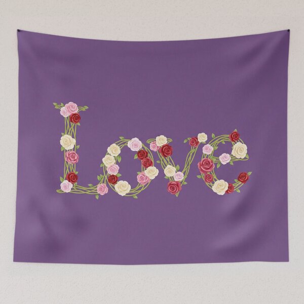 Item preview, "Love" Word Formed by Roses and Vines designed and sold by Owcomm.