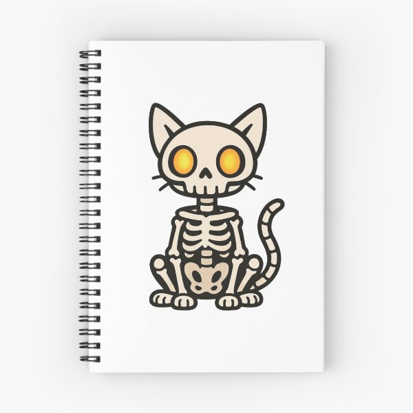 Item preview, Skeleton Cat with Glowing Eyes – Spooky Halloween Pet designed and sold by Confuzz1ed.