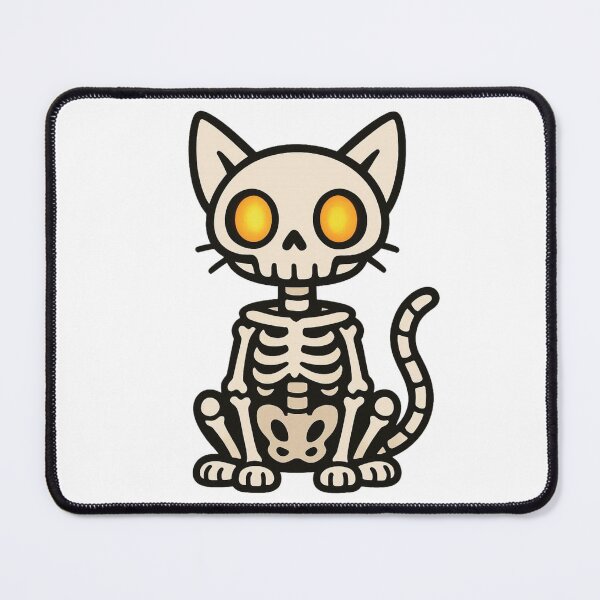 Item preview, Skeleton Cat with Glowing Eyes – Spooky Halloween Pet designed and sold by Confuzz1ed.