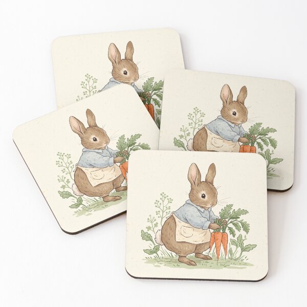 Item preview, Cute Cottagecore Rabbit with Carrots designed and sold by Pasteltone.