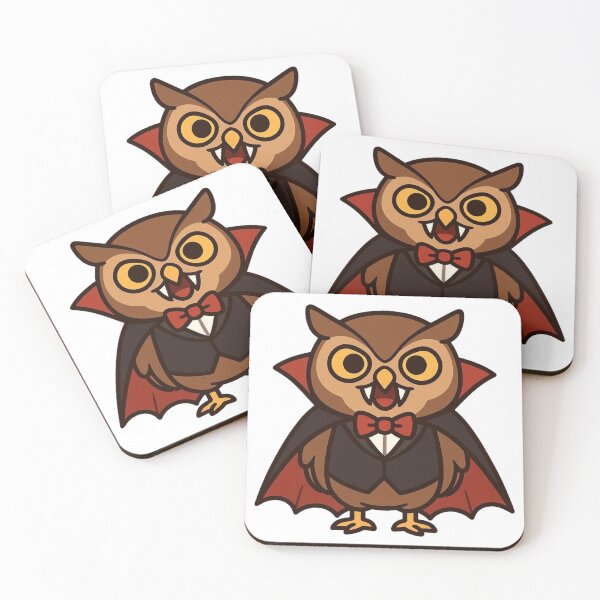 Item preview, Vampire Owl with Cape – Spooky Halloween Bird designed and sold by Confuzz1ed.