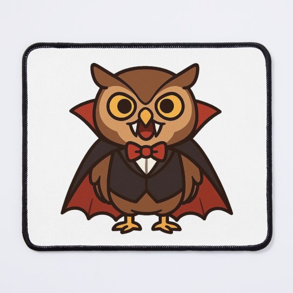 Item preview, Vampire Owl with Cape – Spooky Halloween Bird designed and sold by Confuzz1ed.