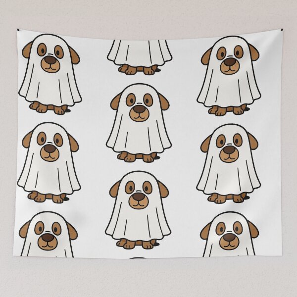 Item preview, Funny Dog in Ghost Costume – Halloween Pet Design designed and sold by Confuzz1ed.