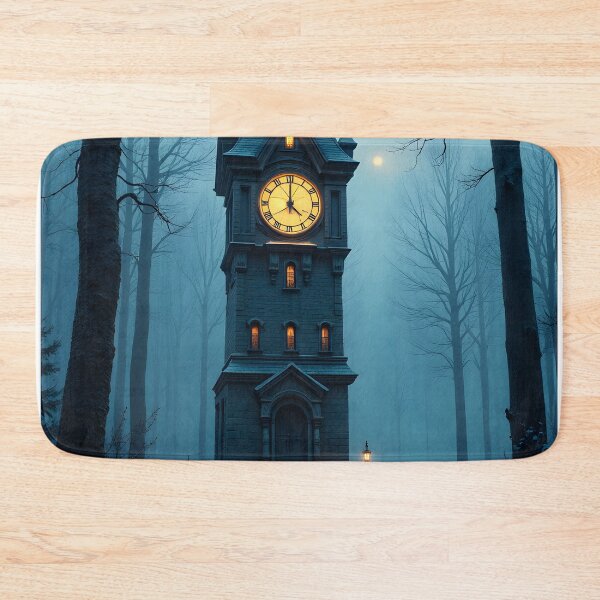 Item preview, The Enchanted Clocktower in the Midnight Forest designed and sold by oanaunciuleanu.