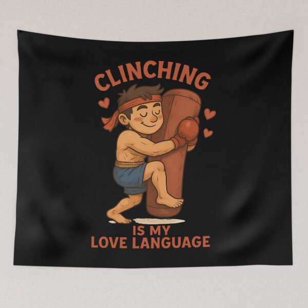 Item preview, Clinch Is My Love Language  Funny Muay Thai  Boxing Fighter Gift For Martial Arts Lovers designed and sold by KiarraTatee.