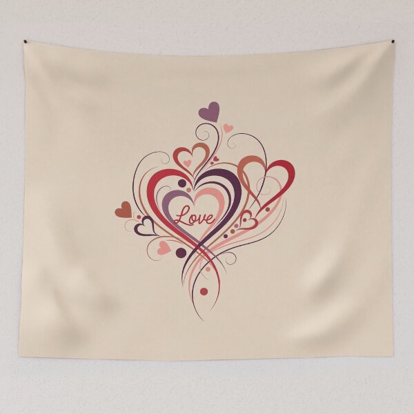 Item preview, Elegant Hearts with the word "Love" designed and sold by Owcomm.