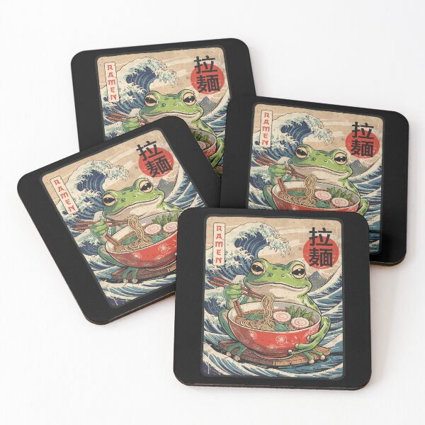 Item preview, Frog Eating Ramen Noodles designed and sold by jmbeezee.