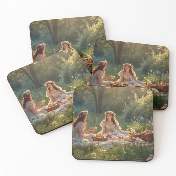 Item preview, Victorian Women Picnic in Enchanted Garden designed and sold by BlareBlare.