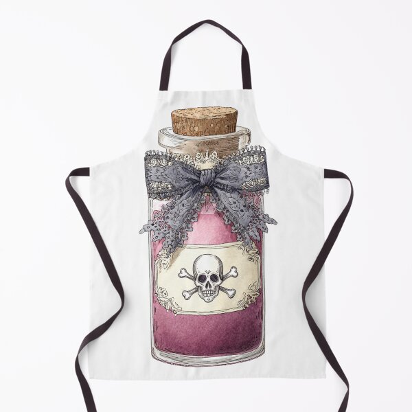 Item preview, Skull and lace potion bottle designed and sold by MendaciousMina.