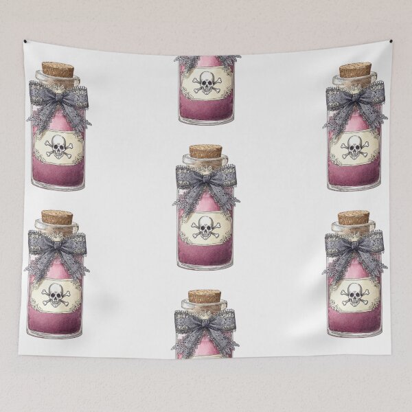 Item preview, Skull and lace potion bottle designed and sold by MendaciousMina.
