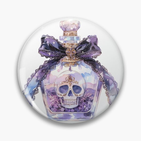 Item preview, Skull and lace potion bottle designed and sold by MendaciousMina.