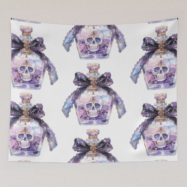Item preview, Skull and lace potion bottle designed and sold by MendaciousMina.