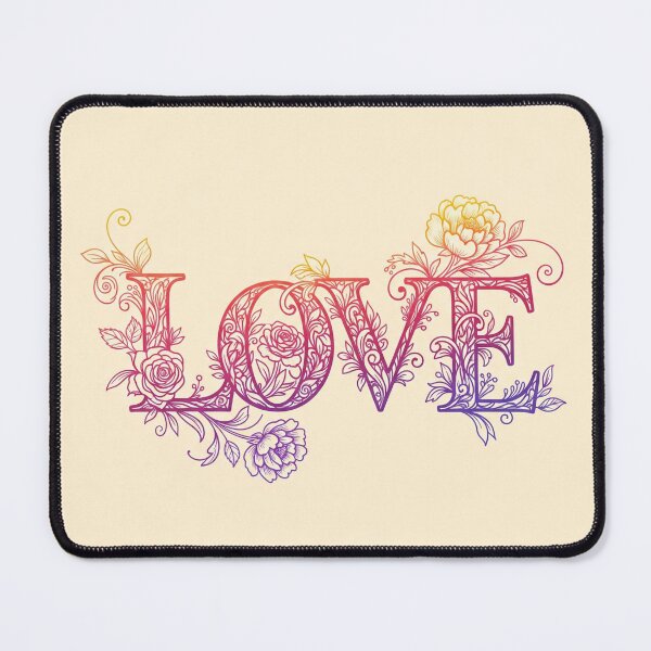 Item preview, Intricate Floral "LOVE" lettering designed and sold by Owcomm.