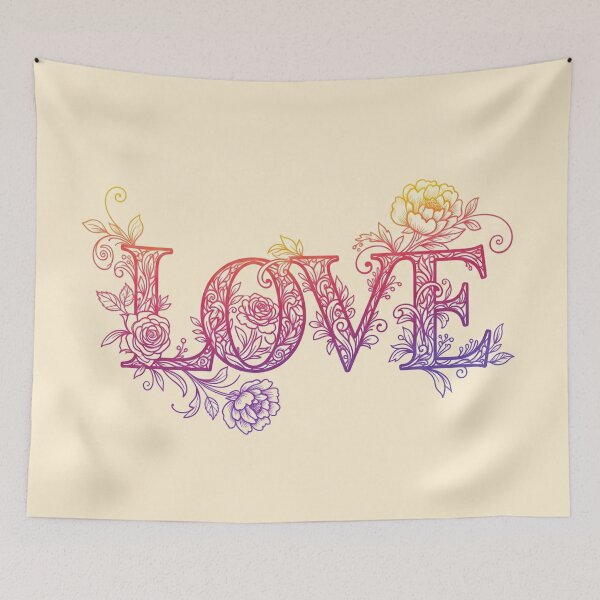 Item preview, Intricate Floral "LOVE" lettering designed and sold by Owcomm.