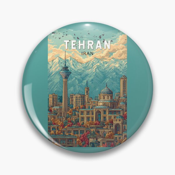 Artikelvorschau, Teheran Iran Illustration Reisekunst Vintage entworfen und verkauft von KrisSidDesigns.