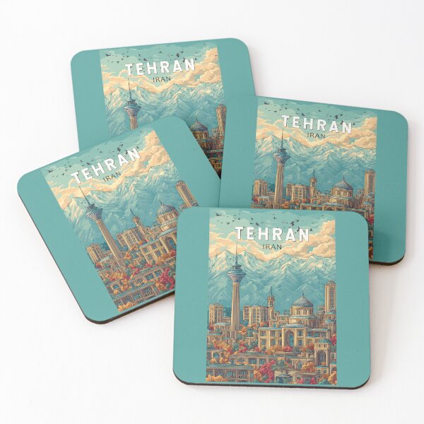 Item preview, Tehran Iran Illustration Travel Art Vintage designed and sold by KrisSidDesigns.