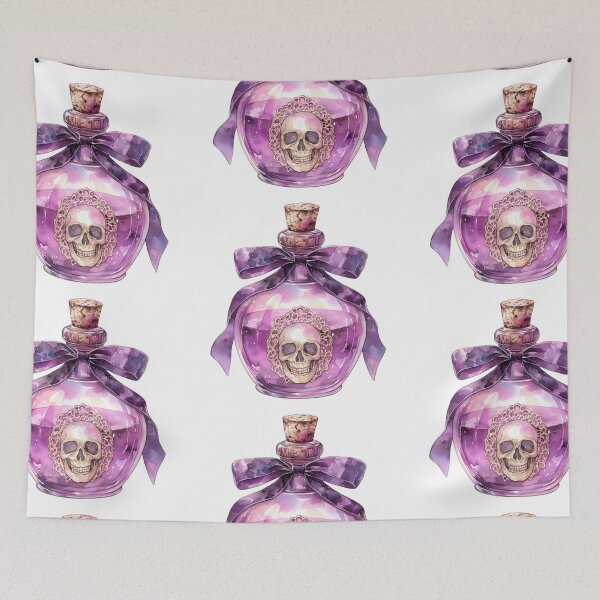 Item preview, Skull and lace potion bottle designed and sold by MendaciousMina.