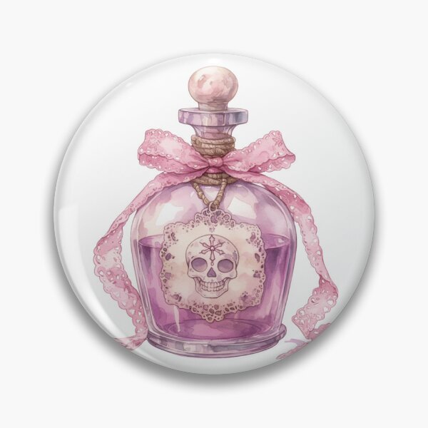 Item preview, Skull and lace potion bottle designed and sold by MendaciousMina.