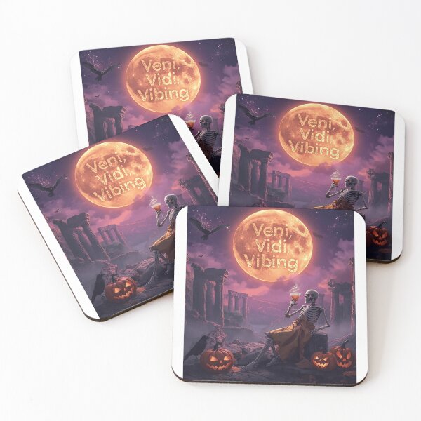 Item preview, Halloween Vibes Skeleton Roman Ruins Funny Gothic Graphic Latin Veni, Vidi, Vici designed and sold by mkenz7.