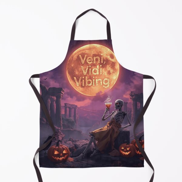 Item preview, Halloween Vibes Skeleton Roman Ruins Funny Gothic Graphic Latin Veni, Vidi, Vici designed and sold by mkenz7.
