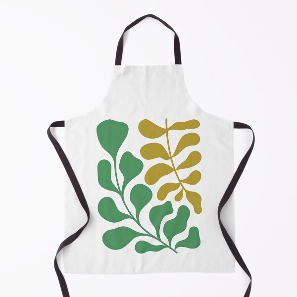 Item preview, Green and Mustard Yellow Leaf Abstract Design designed and sold by ArtfulWeave.