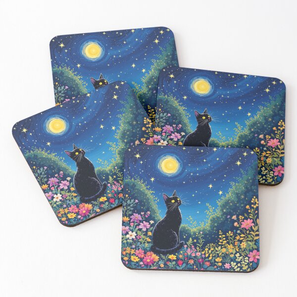 Item preview, a cat on a clear spring night designed and sold by Tarikovich.