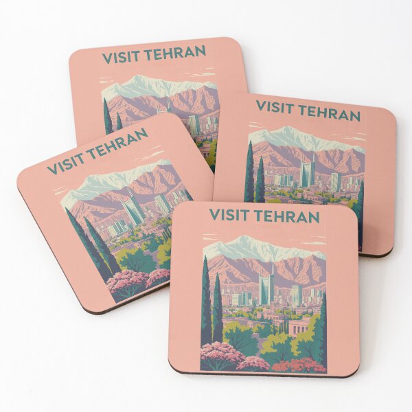 Item preview, Tehran Iran Skyline Illustration Travel Art Vintage designed and sold by KrisSidDesigns.