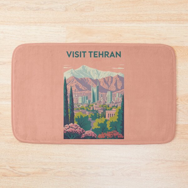 Item preview, Tehran Iran Skyline Illustration Travel Art Vintage designed and sold by KrisSidDesigns.