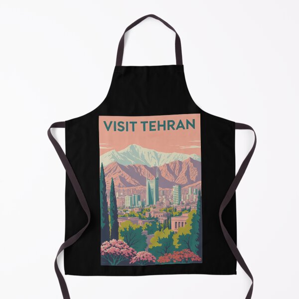 Item preview, Tehran Iran Skyline Illustration Travel Art Vintage designed and sold by KrisSidDesigns.