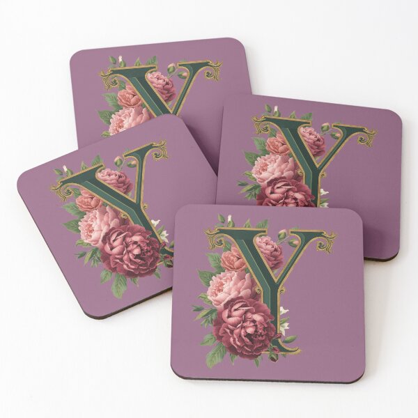 Item preview, Elegant Floral Monogram Letter Y – Botanical Peony & Rose Initial Art | Personalized Gift, Feminine Nature Design designed and sold by AmenAlways.