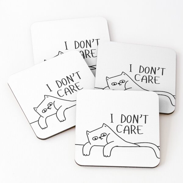 Item preview, I don’t care | Silly cat designed and sold by PrintyRelatable.