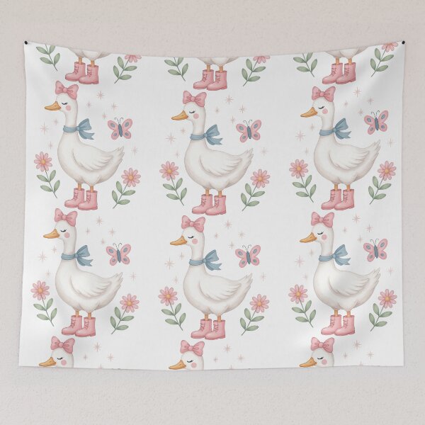 Item preview, Cute Goose with Pink Boots and Bow Illustration designed and sold by ArtfulWeave.