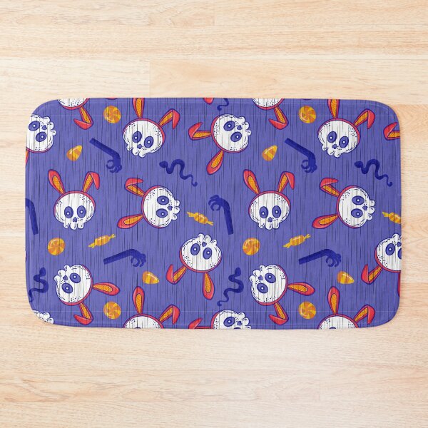 Item preview, Funny Skulls Wearing Bunny Head Band Halloween Pattern designed and sold by Farissa Designs.