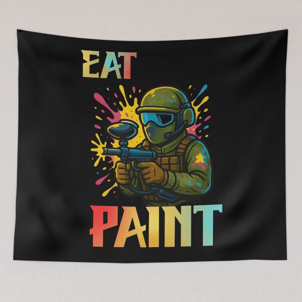 Item preview, Eat Paint – Funny Paintball Player Action Design for Gamers & Sport Lovers designed and sold by Bawek85Designs.