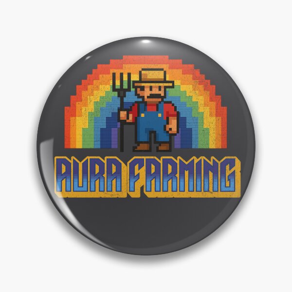Item preview, Aura Farming Meme Retro Pixel Design Gen Alpha Slang designed and sold by chrisrivait.