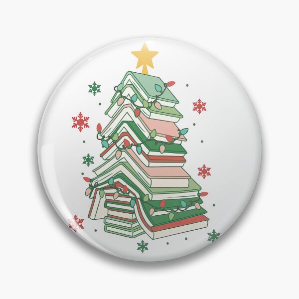 Item preview, Book Christmas Tree with Holiday Lights Illustration designed and sold by ArtfulWeave.