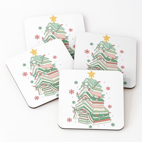 Item preview, Book Christmas Tree with Holiday Lights Illustration designed and sold by ArtfulWeave.