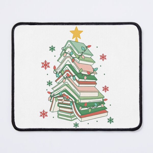 Item preview, Book Christmas Tree with Holiday Lights Illustration designed and sold by ArtfulWeave.