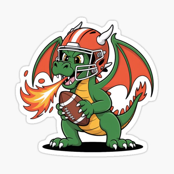Item preview, Fantasy Football Baby Dragon Sticker designed and sold by Vivid Muse Artist.