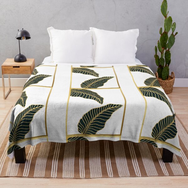 Item preview, Elegant Gold and Black Tropical Leaf Design designed and sold by ArtfulWeave.