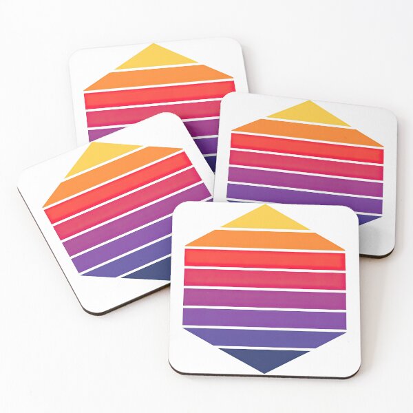 Item preview, Geometric Sunset Gradient Hexagon Design designed and sold by ArtfulWeave.