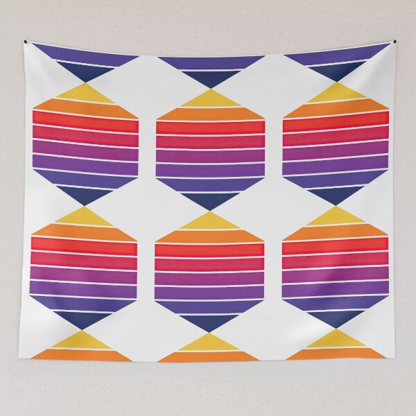Item preview, Geometric Sunset Gradient Hexagon Design designed and sold by ArtfulWeave.