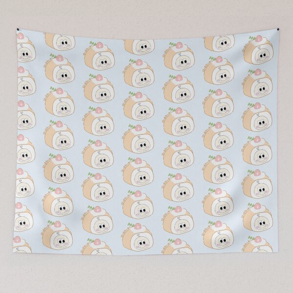 Item preview, Kawaii Roll Cake with Cute Character – ロールケーキ Japanese Dessert designed and sold by rinarincreates.