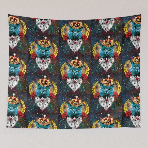 Item preview, Blue Roses grumpy Cat Queen Crown blaue Katze Krone designed and sold by Margarita-Art.