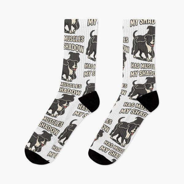 Item preview, My Shadow Has Muscles - Funny Staffy Dog Design designed and sold by BestFriendTees.