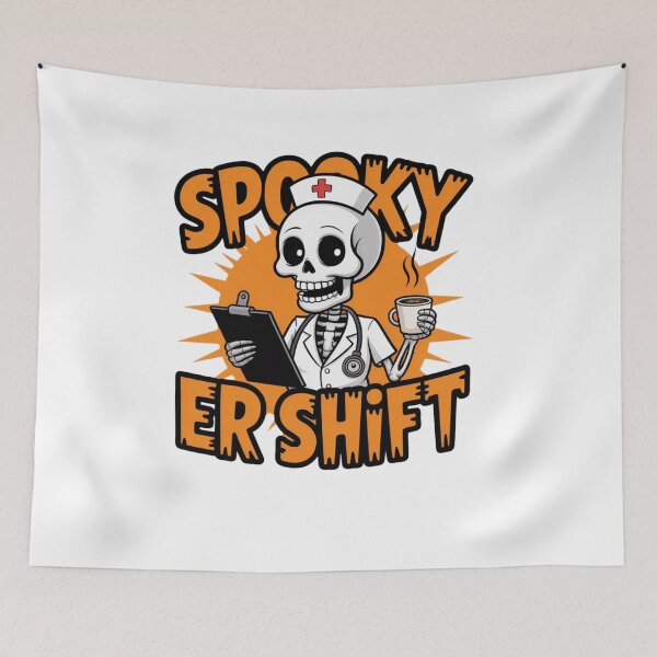Item preview, Emergency Department Funny ER Nurse Halloween Spooky Season designed and sold by Mateusz Majcherek.