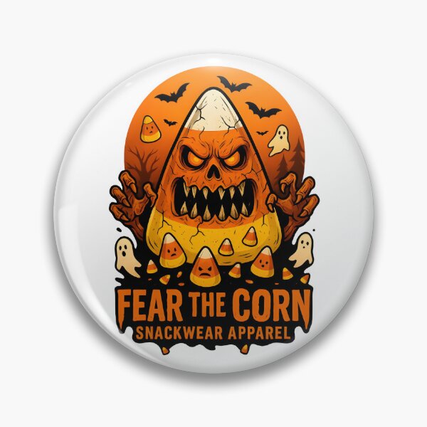 Artikelvorschau, Fürchte den Mais – Snackwear-Bekleidung | Halloween Candy Corn Monster Design entworfen und verkauft von Snackwear Apparel.