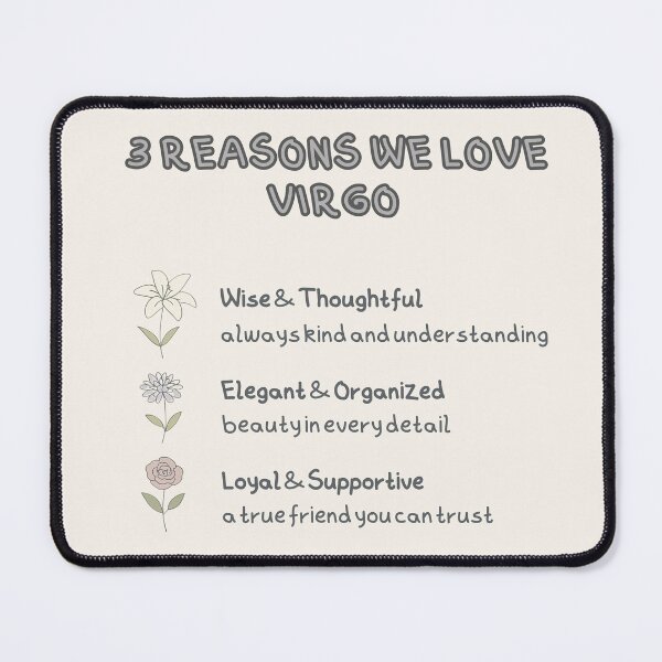 Item preview, Virgo Zodiac Design ♍ 3 Reasons We Love Virgo | Astrology Gift & Star Sign Art designed and sold by RoraLily.