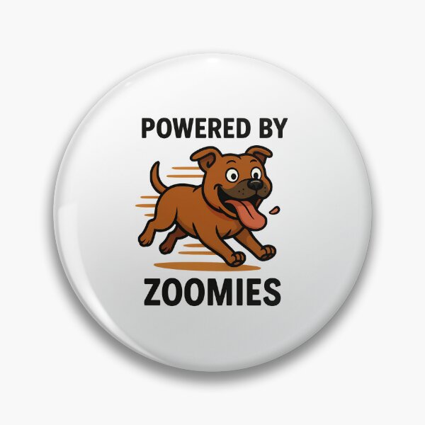 Item preview, Powered by Zoomies - Funny Staffy Dog Design designed and sold by BestFriendTees.